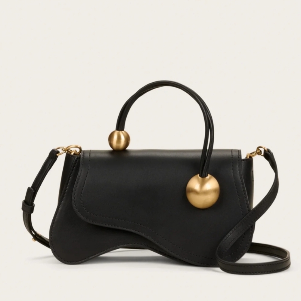 Cult Gaia Kazia Womens Black Crossbody Bag